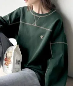 クラシカルエルフ JaVa コラボ 裏起毛配色ステッチロゴ 刺繍 トレーナー M