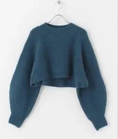 ストレッチアルパカアイレットショートセーター