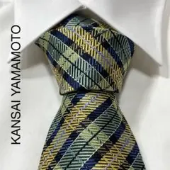 TG3804 美品 KANSAI YAMAMOTO チェック ネクタイ 日本製のサムネイル
