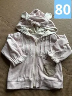 coeur a coeur フード付きアウター 80サイズ　パーカー　ピンク　女