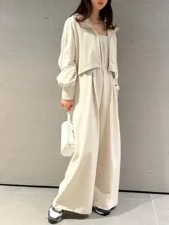 emmi パーカー×ベアオールインワンセット