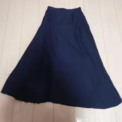 AZUL ネイビー プリーツ ロングスカート