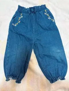 刺繍入りデニム パンツ 90サイズ