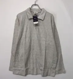 NCAA デサント 日本製 ロゴ刺繍 長袖 ハーフジップ カットソーシャツ