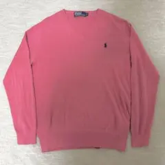 Polo by Ralph Lauren Vネックニット ピンク Sのサムネイル