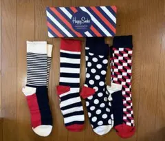 4足セット Happy Socks ハッピーソックス 靴下