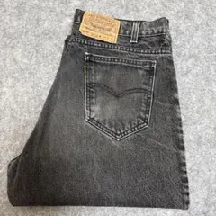USA製 90s リーバイス 550 ブラックデニム W34 オレンジタブ 墨黒