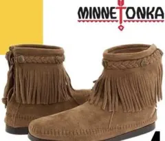MINNETONKA ミネトンカ　フリンジブーツ ブラウンのサムネイル