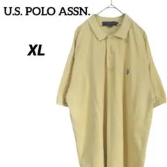 訳あり ユーエスポロアッスン ポロシャツ XL イエロー メンズ 半袖
