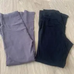 マタニティレギンス　2点セット グレージュ　ブラック