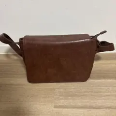 ブラウン 合成皮革 ショルダーバッグ