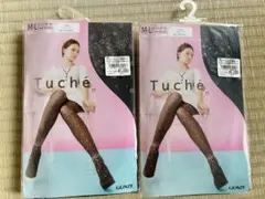 【新品未使用】パーティーに　Tuche ラメ　フラワードット 黒　2足セット