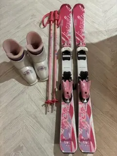 スキー板105cm ブーツ20cm ストック セット
