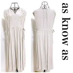 as know as 薄手ふんわりフレアワンピース ベージュ春夏【adh002】