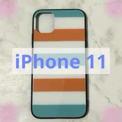 スマホケース iPhone 11 用 スマホカバー 柄 ボーダー カラフル