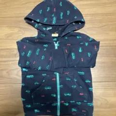 Moujonjon 車プリント パーカー 90