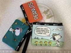 レスポートサック スヌーピー ピーナッツ 3連ポーチ