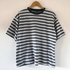 メンズ トップス coca Tシャツ M ボーダー グリーン系 緑 白
