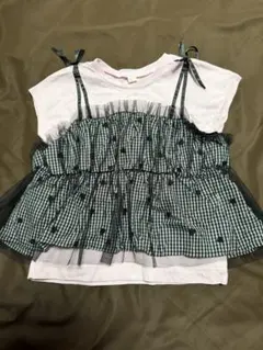 apres les cours チュールレイヤードTシャツ 120 美品のサムネイル