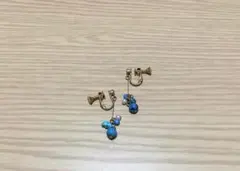 イヤリング　ブルー　青　アクセサリー
