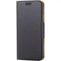 エレコム iPhone X ケース 手帳型  花柄 for Girl ブラック