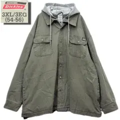 Dickies 3XL フード付きジャケット カーキ ミリタリー 輸入 古着