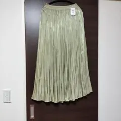 グリーン プリーツスカート サイズF