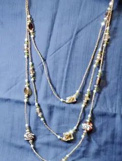 ロングネックレス ビーズ