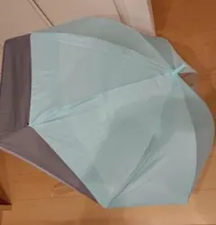水色 折りたたみ傘 円形