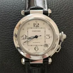 カルティエ パシャ38mmグリッド150周年記念限定 18kWGフルダイヤモンド 