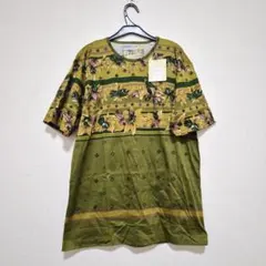 【新品】ARAMIS アラミス 総柄シャツ L　レトロ 花柄　グリーンのサムネイル