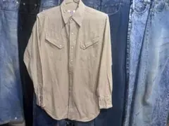 Levi's ウエスタンシャツ ベージュ 千鳥柄　スナップボタンsize M