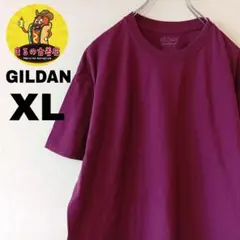 USA古着 GILDAN　無地TシャツXL　ワインレッドのサムネイル