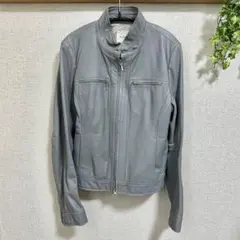 柔らかなラムレザージャケット ブルゾン グレー系