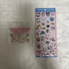 サンリオ　シール&ケースセット　ぷっくりシール