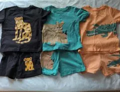 動物プリントTシャツ＆ショートパンツセット