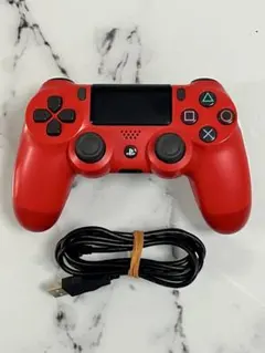 美品。SONY PS4 コントローラー DUALSHOCK4 純正 レッド