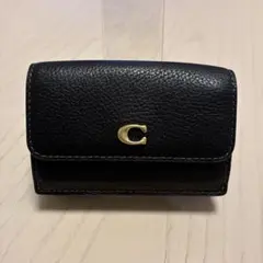 COACH コーチ　ミニトライフォールドウォレット　　ブラックのサムネイル
