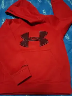 USED アンダーアーマー フーディ パーカー ジュニア YSM 130 赤