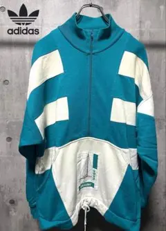 希少adidas トレフォイル ハーフジップスウェット 80s 90s