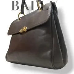 【ヴィンテージ】バリー　ハンドバッグ　レザー　ロゴ金具　フォーマル　手提げ大容量