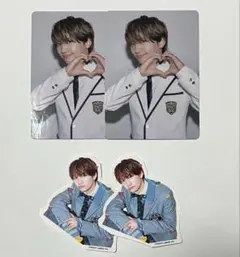 なにわ男子 HARDWORK 藤原丈一郎 制服トレカ＆フレークシール 2セット