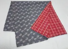 新品 大判 風呂敷 魚＆チェック 両面 マルチクロス 綿100% 日本製