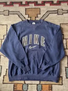 NIKE ナイキ 90s銀タグ ヴィンテージ ビッグロゴ スウェット ナス紺