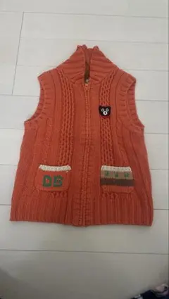 DOUBLE.B オレンジ ジップアップベスト