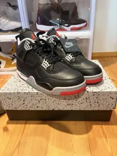 Nike Air Jordan 4 ブラック/グレー/レッド 10