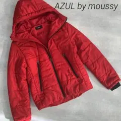 美品❣️アズール　マウジー 赤　フード　中綿　ダウンXS 小さめ　防寒　メンズ