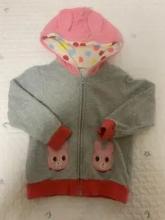 ミキハウス　100cm グレーパーカー