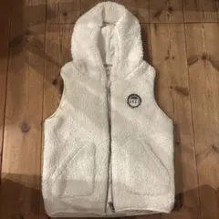 ROXYモコモコボアベストフード付きホワイト