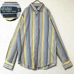 名作 90s ラルフローレン WESTERTON ストライプ シャツ ポニー無